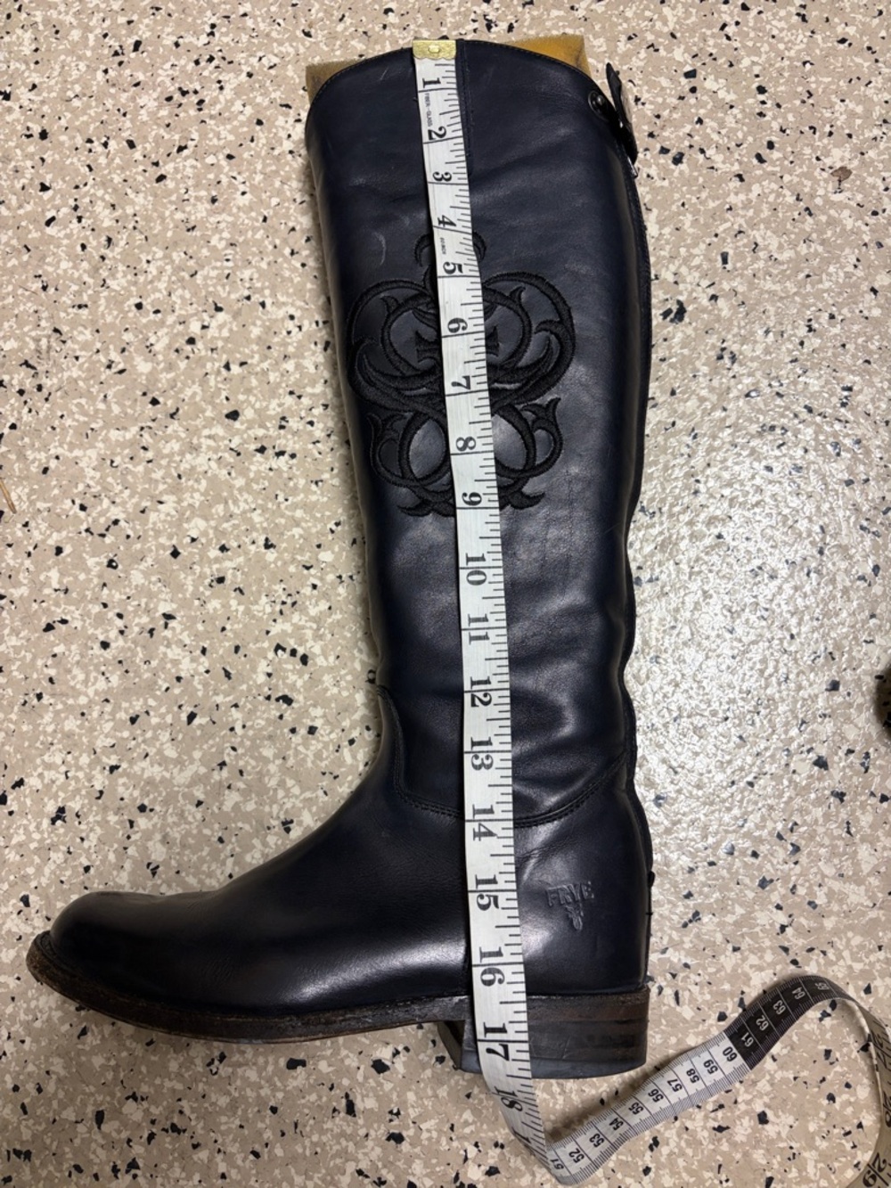 Frye Black Leather women’s Knee-High Riding Boots